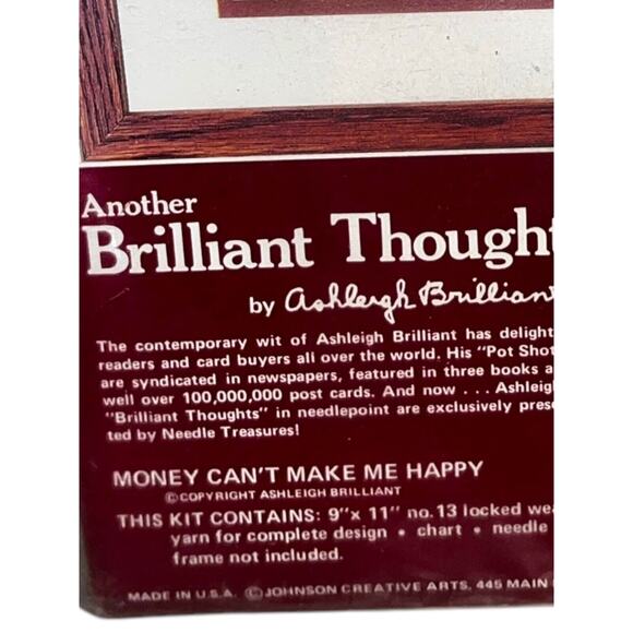 Vintage When All Else Fails Eat Needle Treasures JCA Needlepoint Kit 06537 - Picture 2 of 6